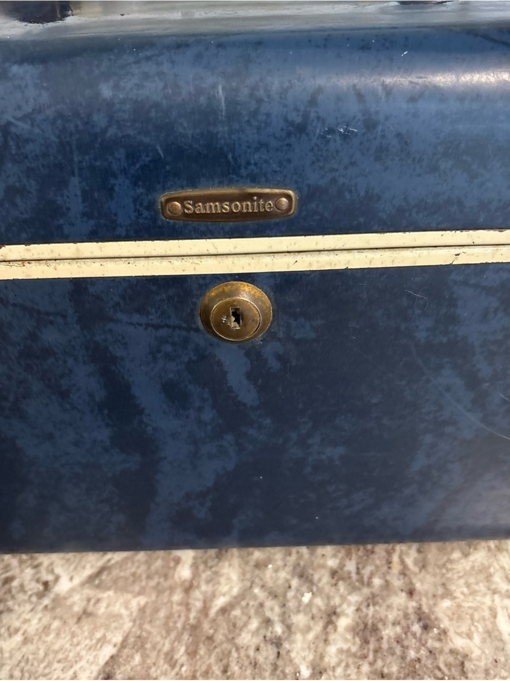VINTAGE 1950s SAMSONITE Swatter Bros Admiral Blue Makeup Train Cosmetic Case - Picture 2 of 12